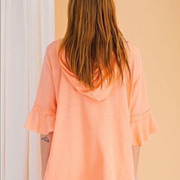 New Easel The Inside Scoop Hooded Top coral - Picture 5 of 6